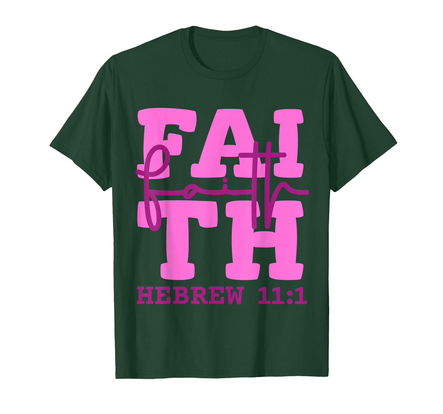 Faith Christian Design Inspired by Bible Verse Hebrews 11:1 T-Shirt