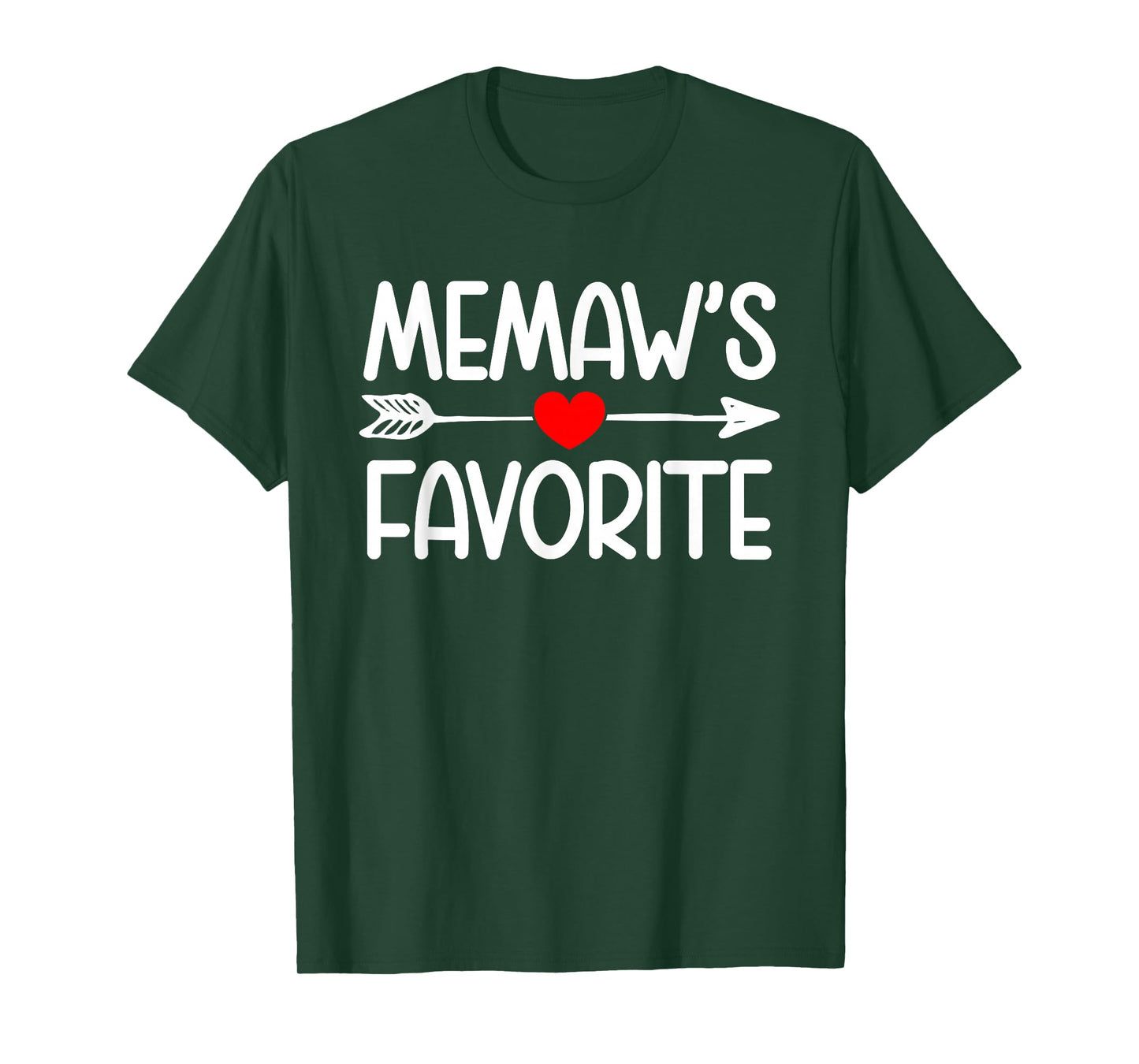 Memaw's Favorite Grandchild Grandson Granddaughter Grandma T-Shirt