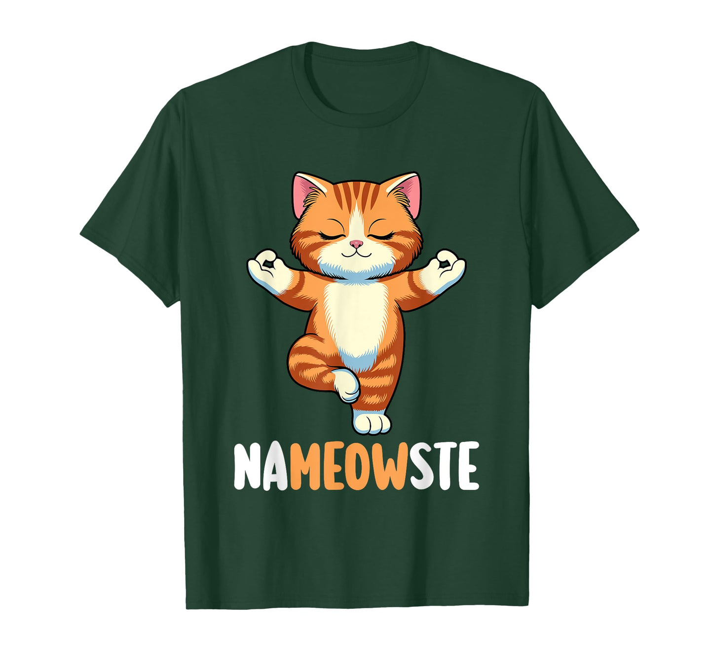 Yoga Cat Nameowste Meditation Zen Kitten Namaste Funny T-Shirt