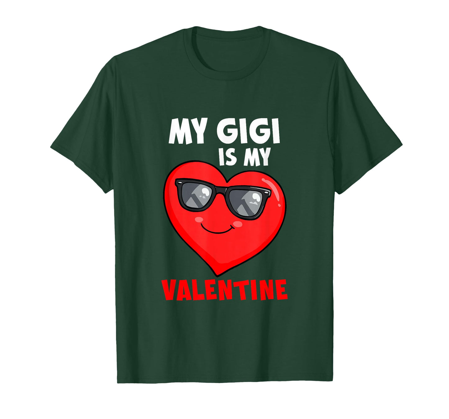 My Gigi is My Valentine Heart Sunglasses Boys Proud Family T-Shirt