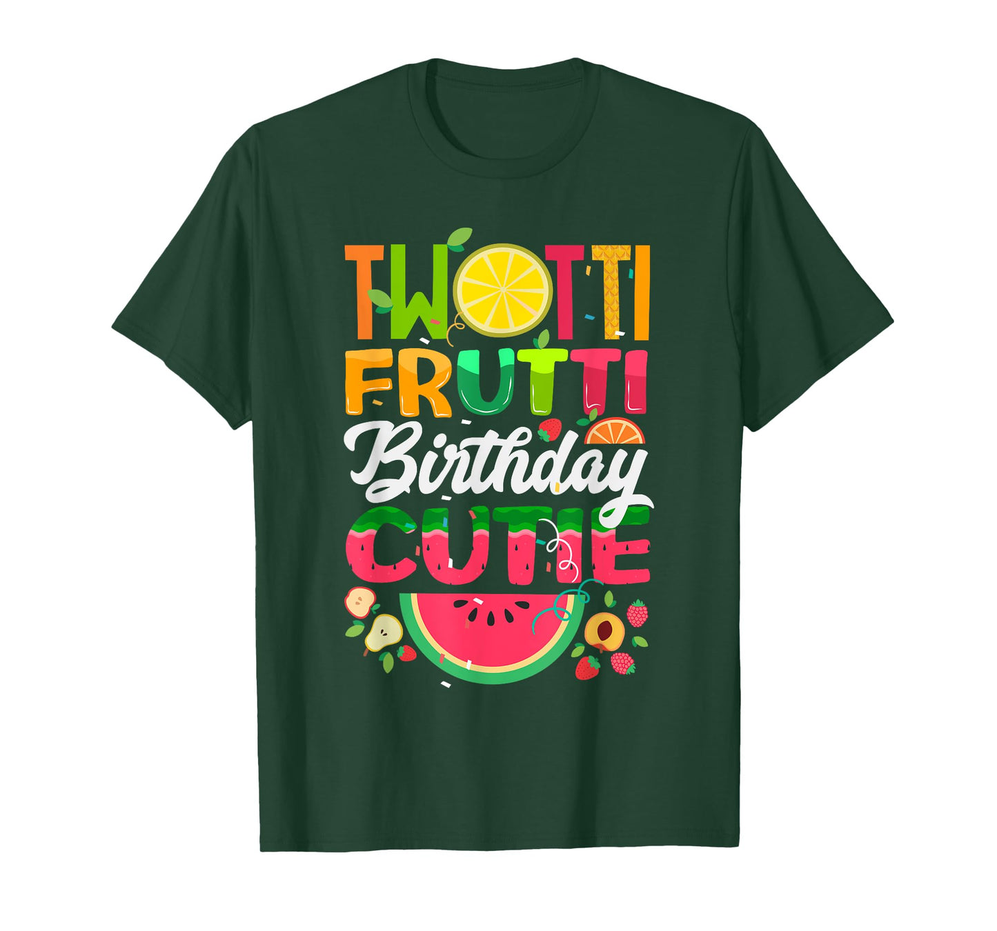 Cute 2 Year Old Birthday Party Twotti Frutti Family Matching T-Shirt