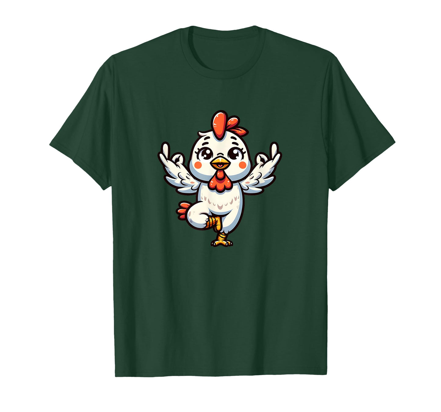 Cute Yoga Chicken Gymnastics fitness workout meditation T-Shirt