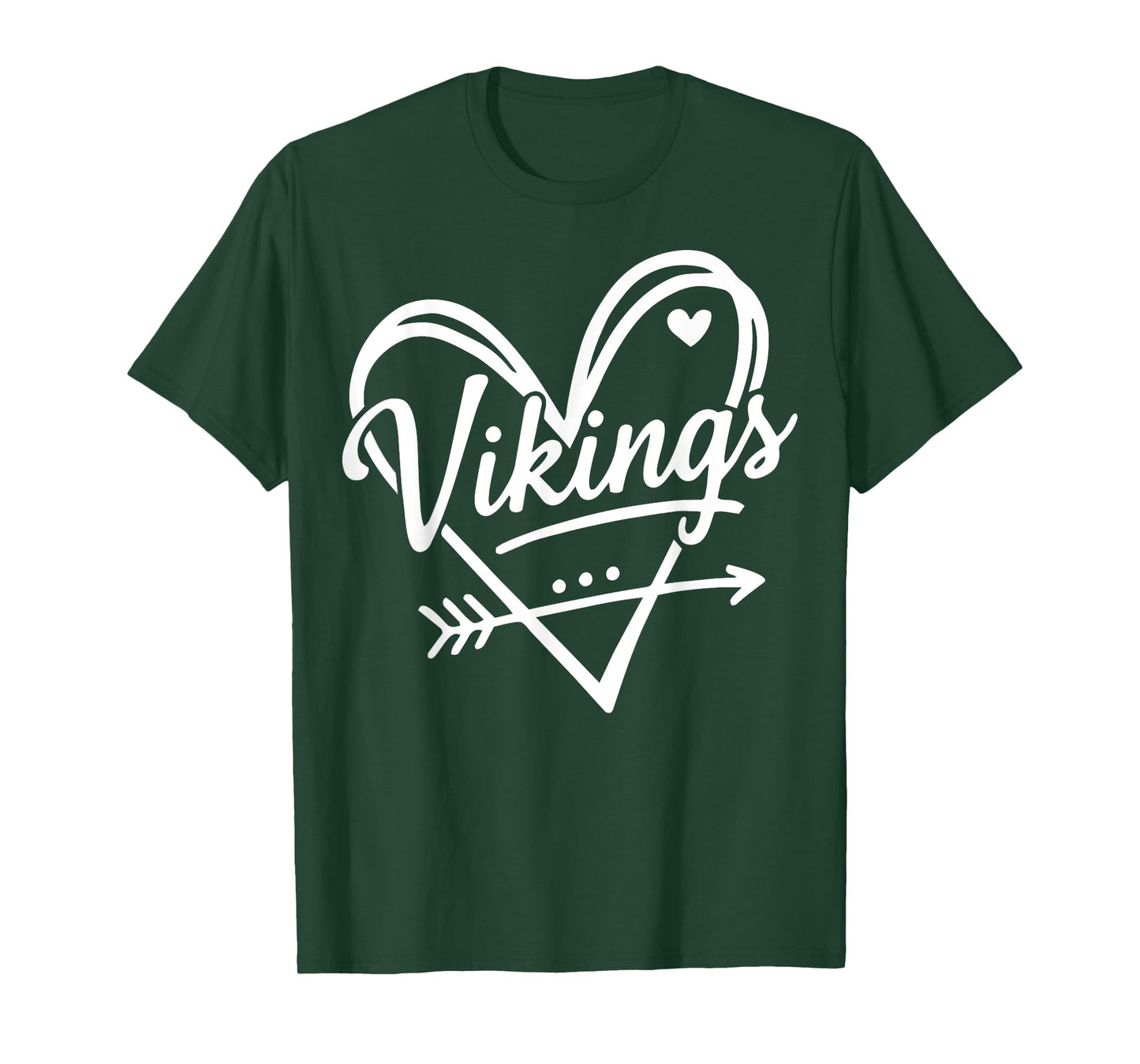 Retro Vikings Heart Cute Name Graphic Gift for Men Women Kid T-Shirt