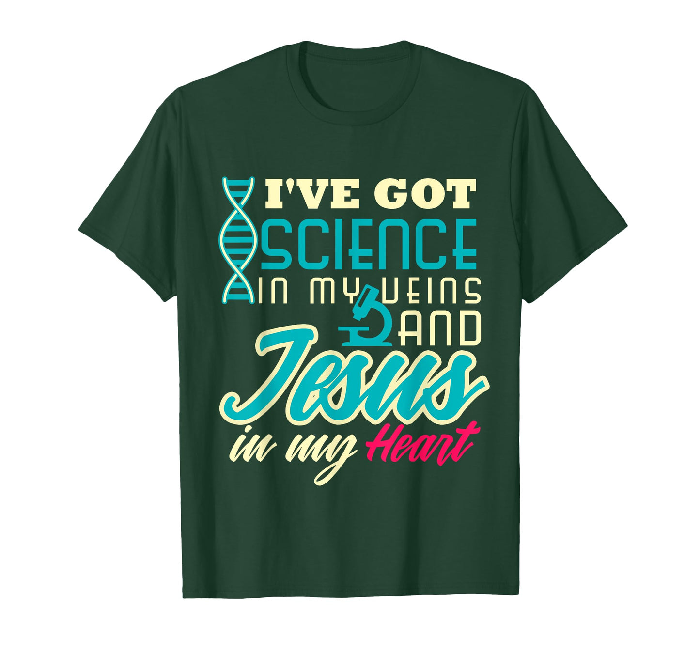 Science Teacher Christian Jesus Biology Chemistry Major Men Women T-Shirt