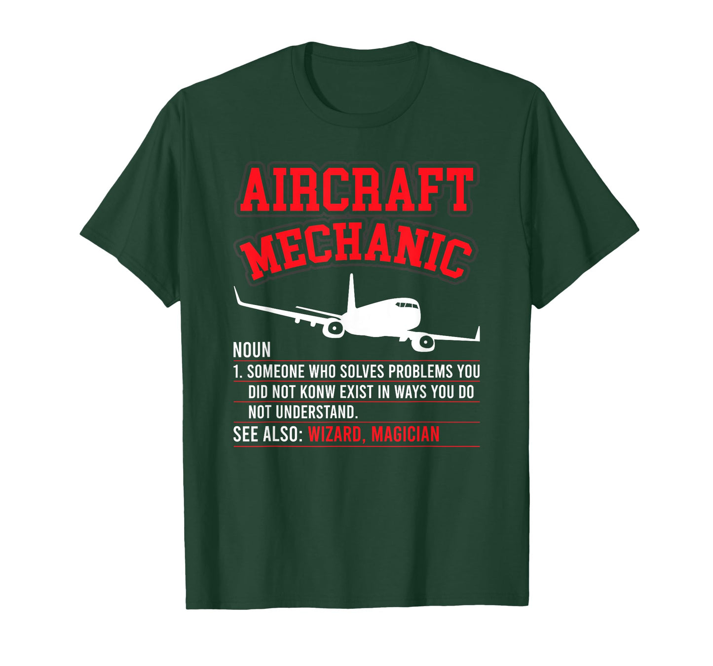 Aircraft Mechanic Definition Airplane Mechanic T-Shirt