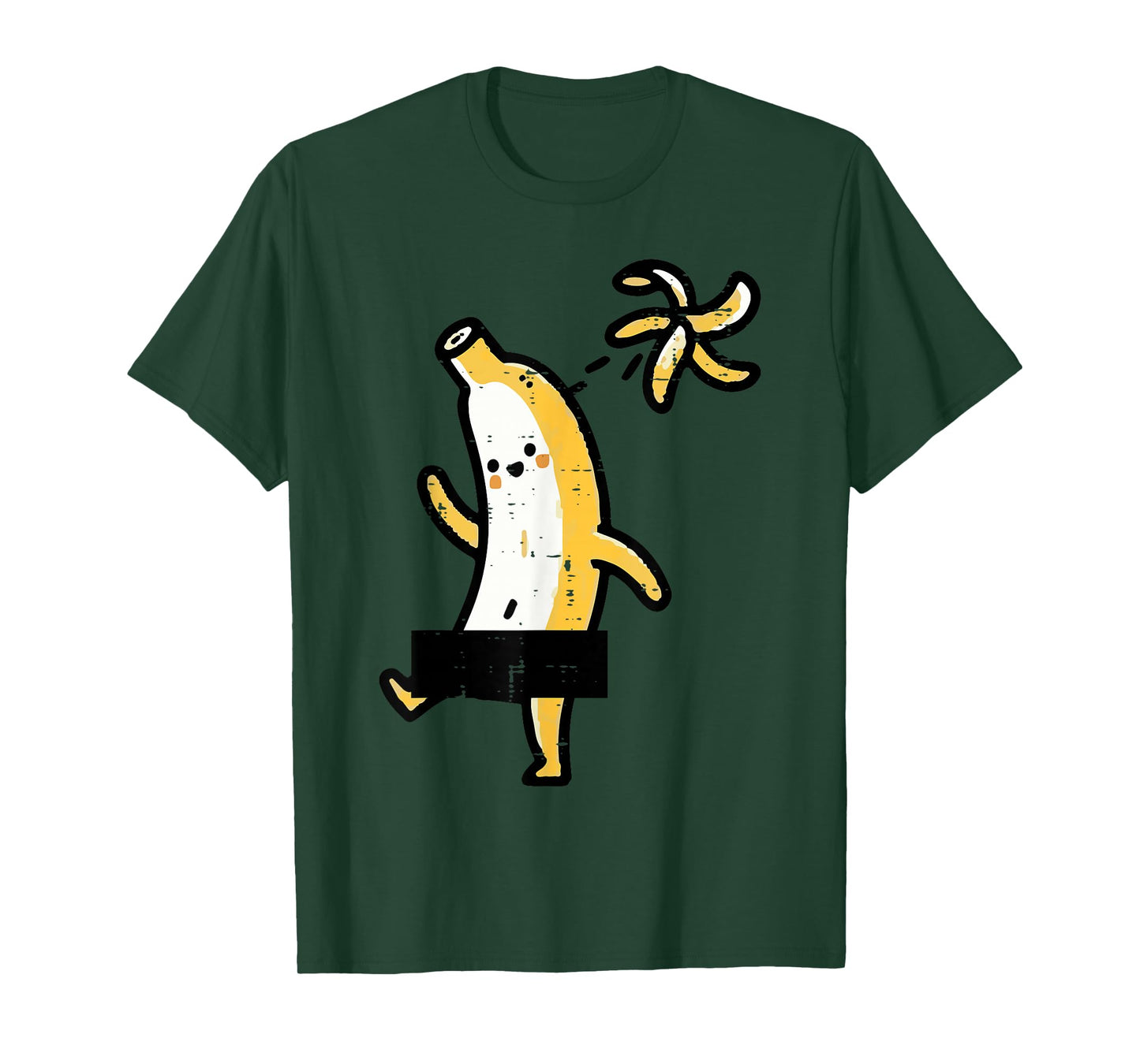 Banana Throwing Away Peel Funny Fruit Meme Men Women Kids T-Shirt