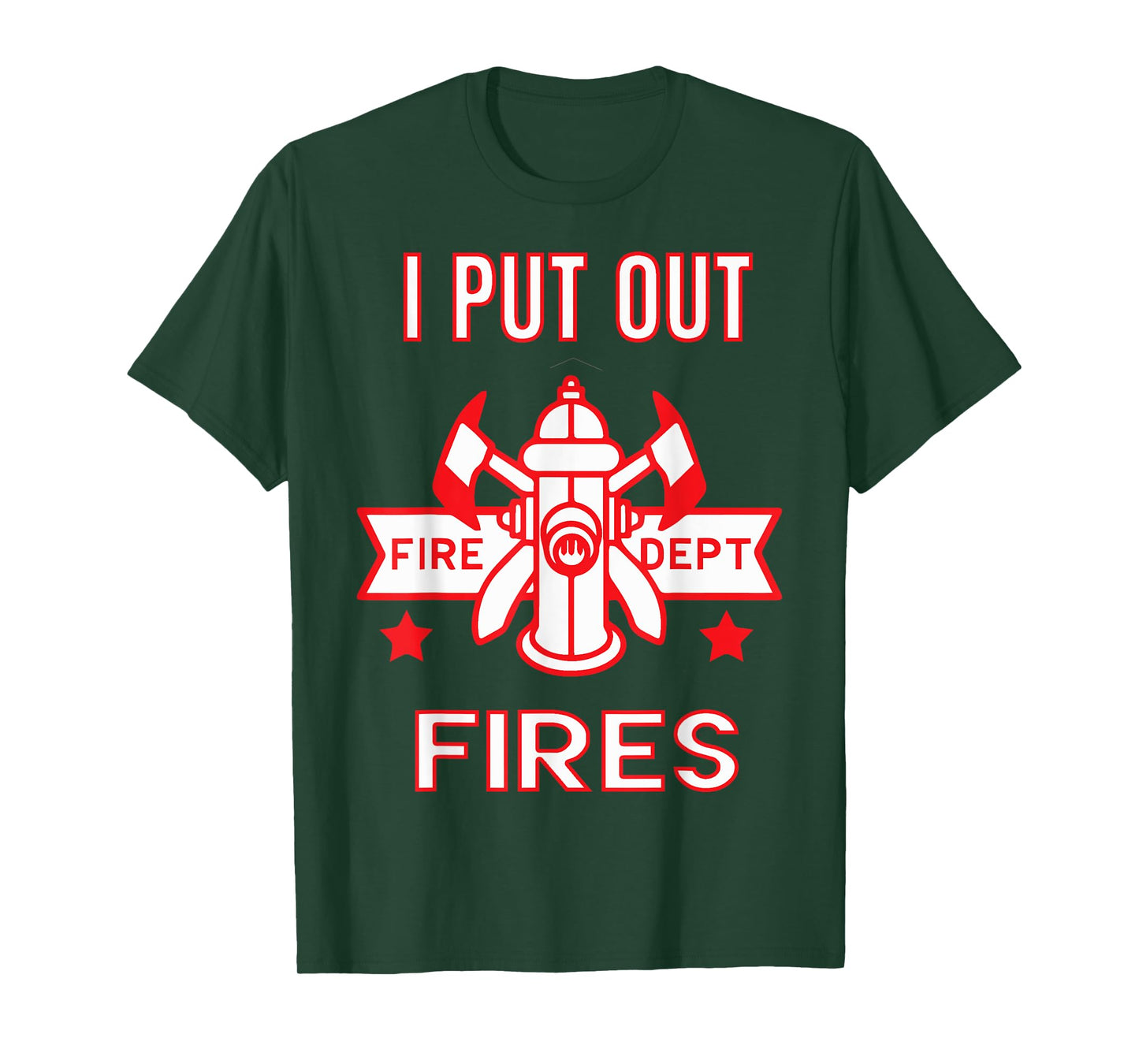 Halloween Costume Funny Firefighter I Put Out Fires Firemen T-Shirt