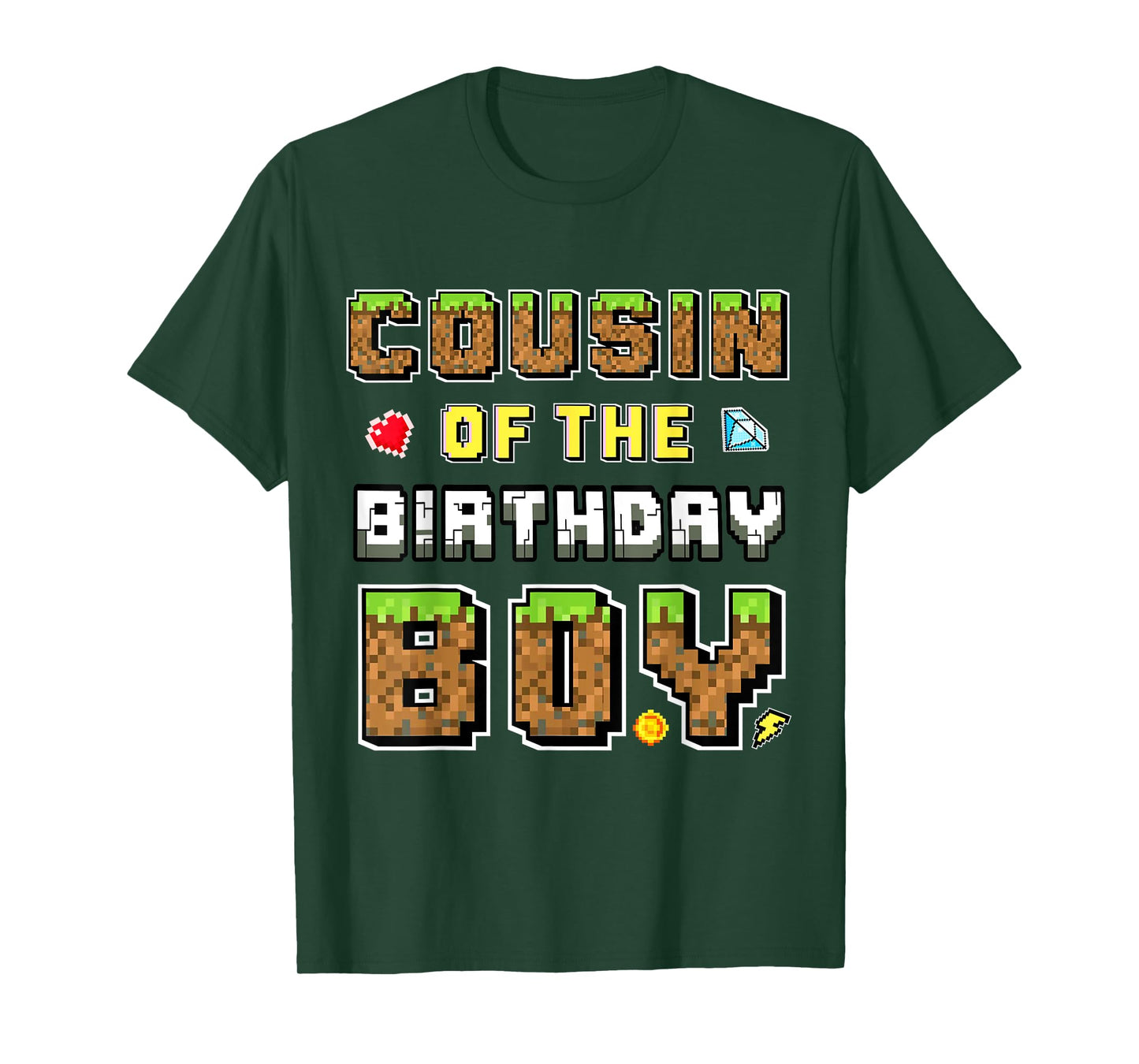 Cousin Of The Birthday Boy Gamer Pixel Birthday Matching T-Shirt