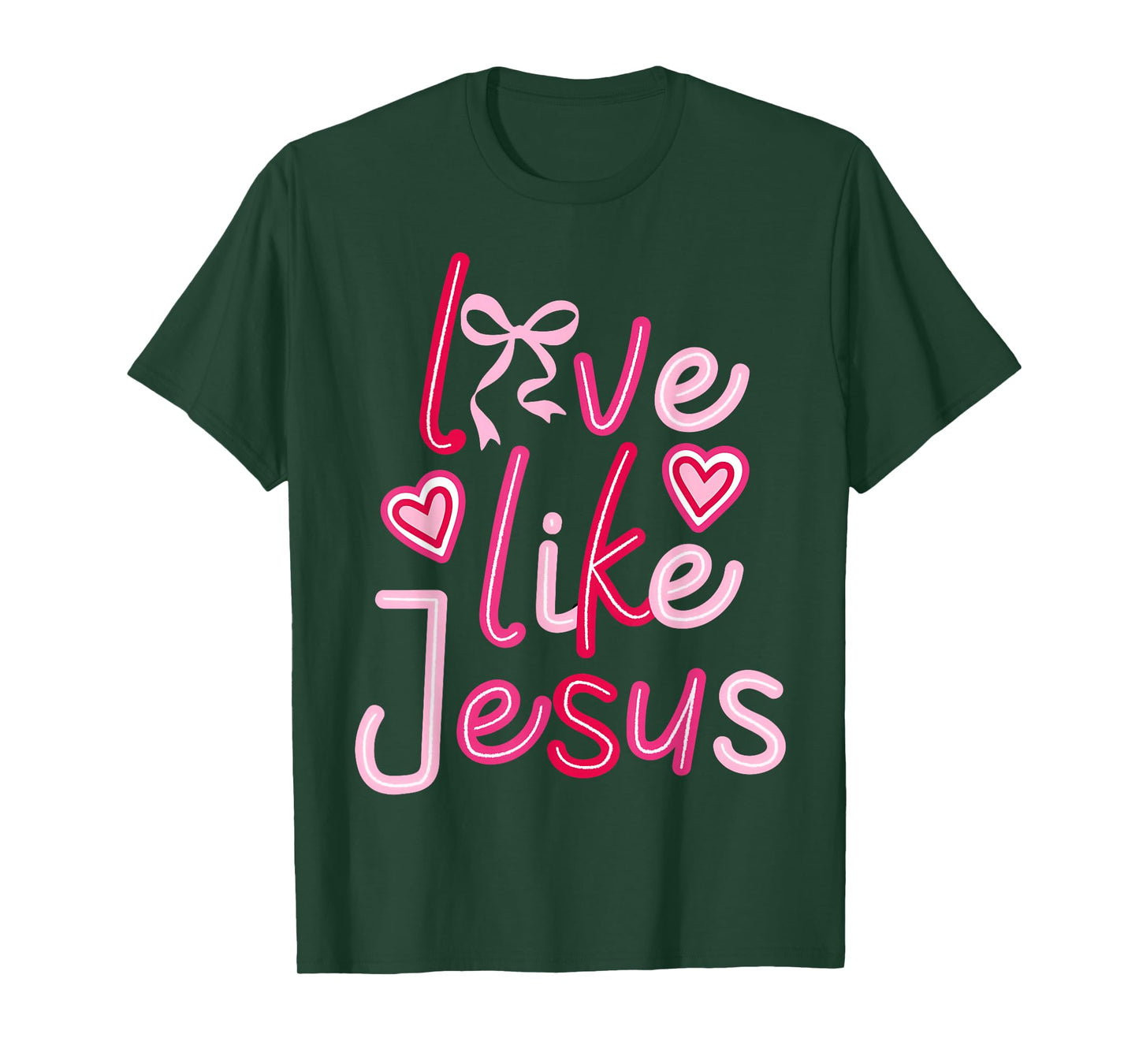 Retro Love Like Jesus Valentine Christian Men Women Kids T-Shirt