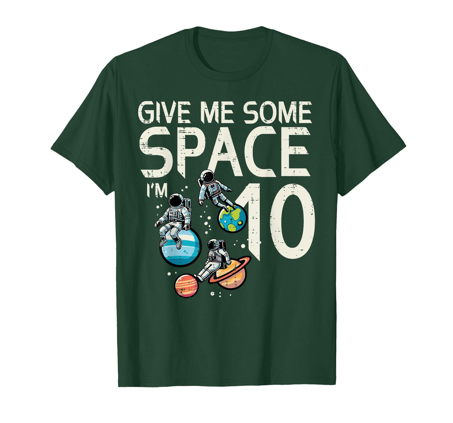 10th Birthday Astronaut Give Me Space 10 Bday Boys Girls Kid T-Shirt