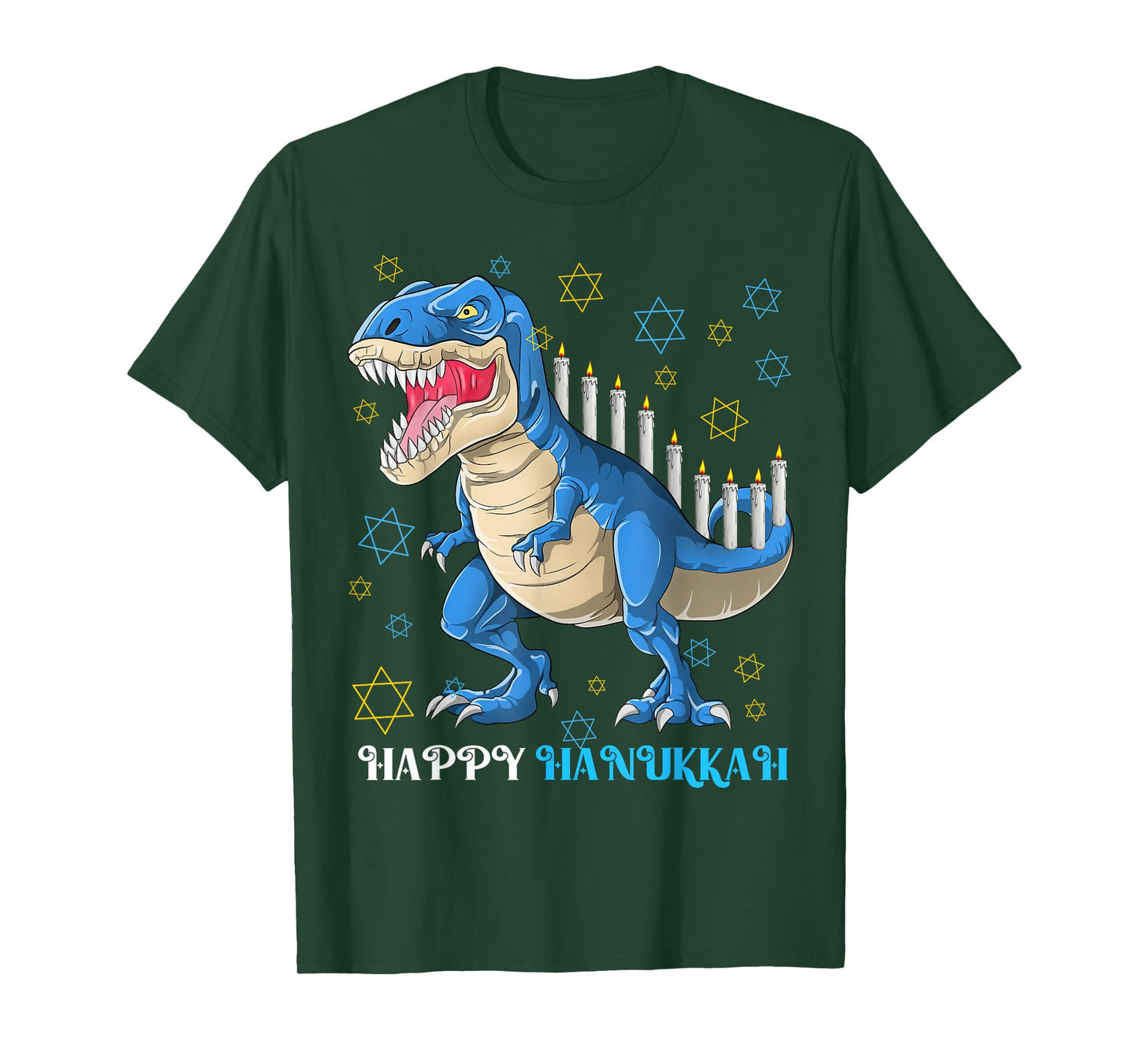 Menorasaurus Jewish Dinosaur Hanukkah Kids Boys Gift T-Shirt