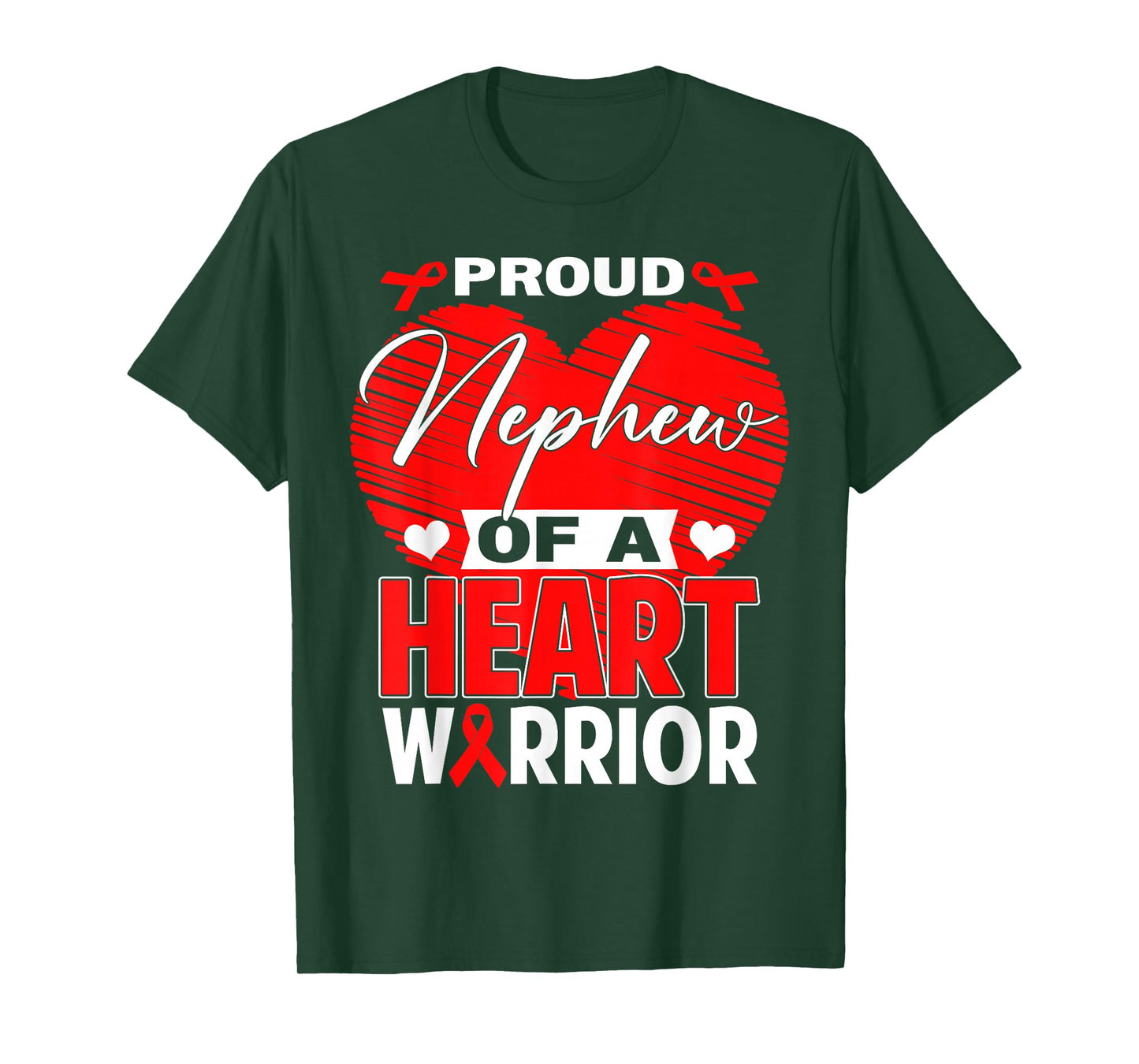 Proud Nephew of Heart Warrior Heart Disease Awareness T-Shirt