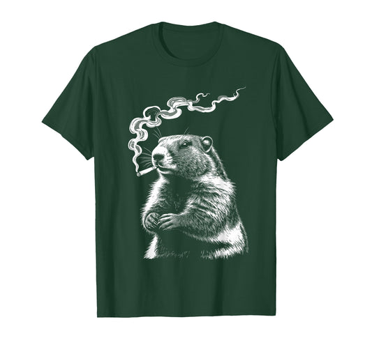 Punxy Phil's Smoking Meme Groundhog Day Costume Gen Z T-Shirt