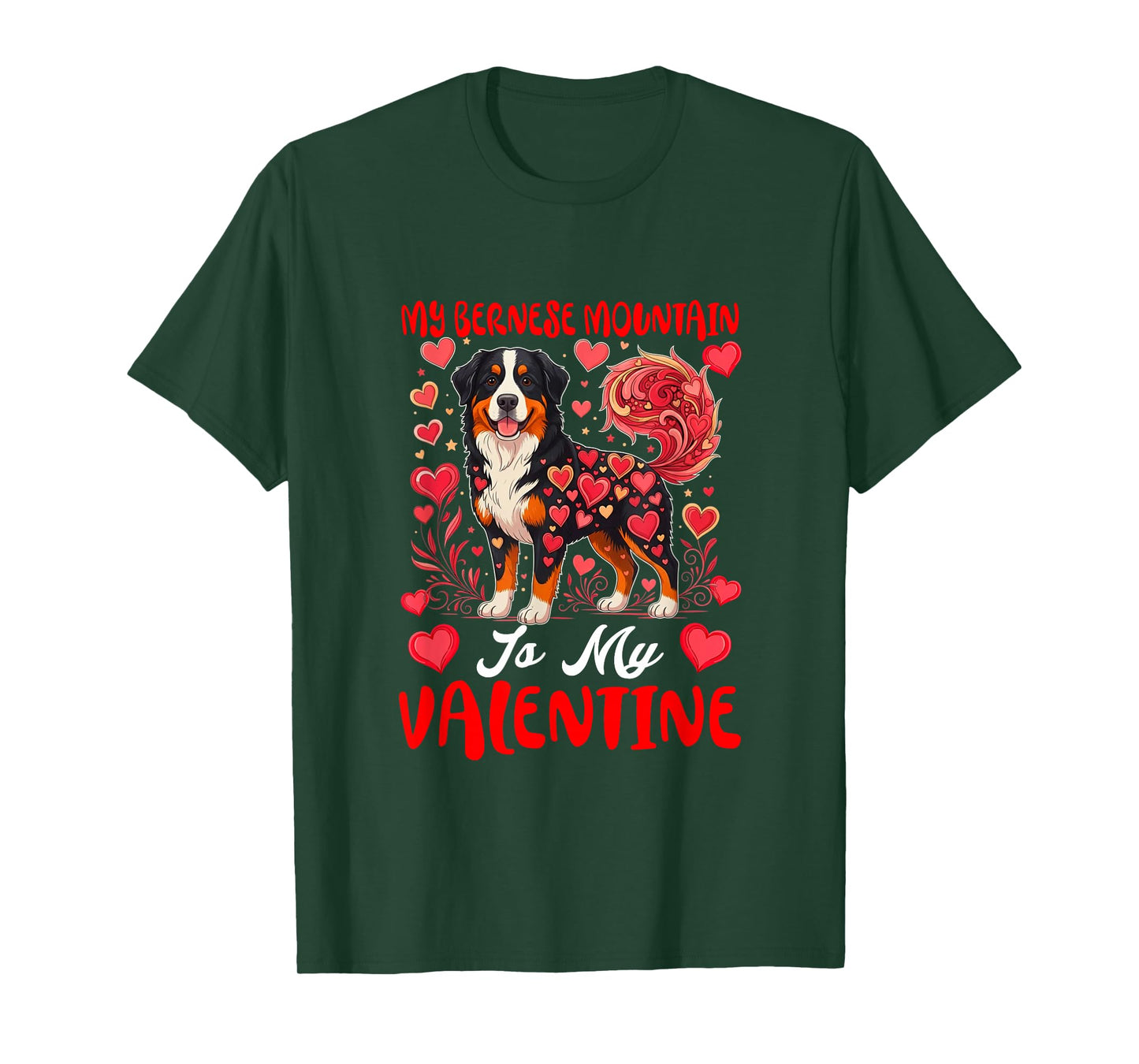 My Bernese Mountain is My Valentine Matching Dog Owner Kids T-Shirt