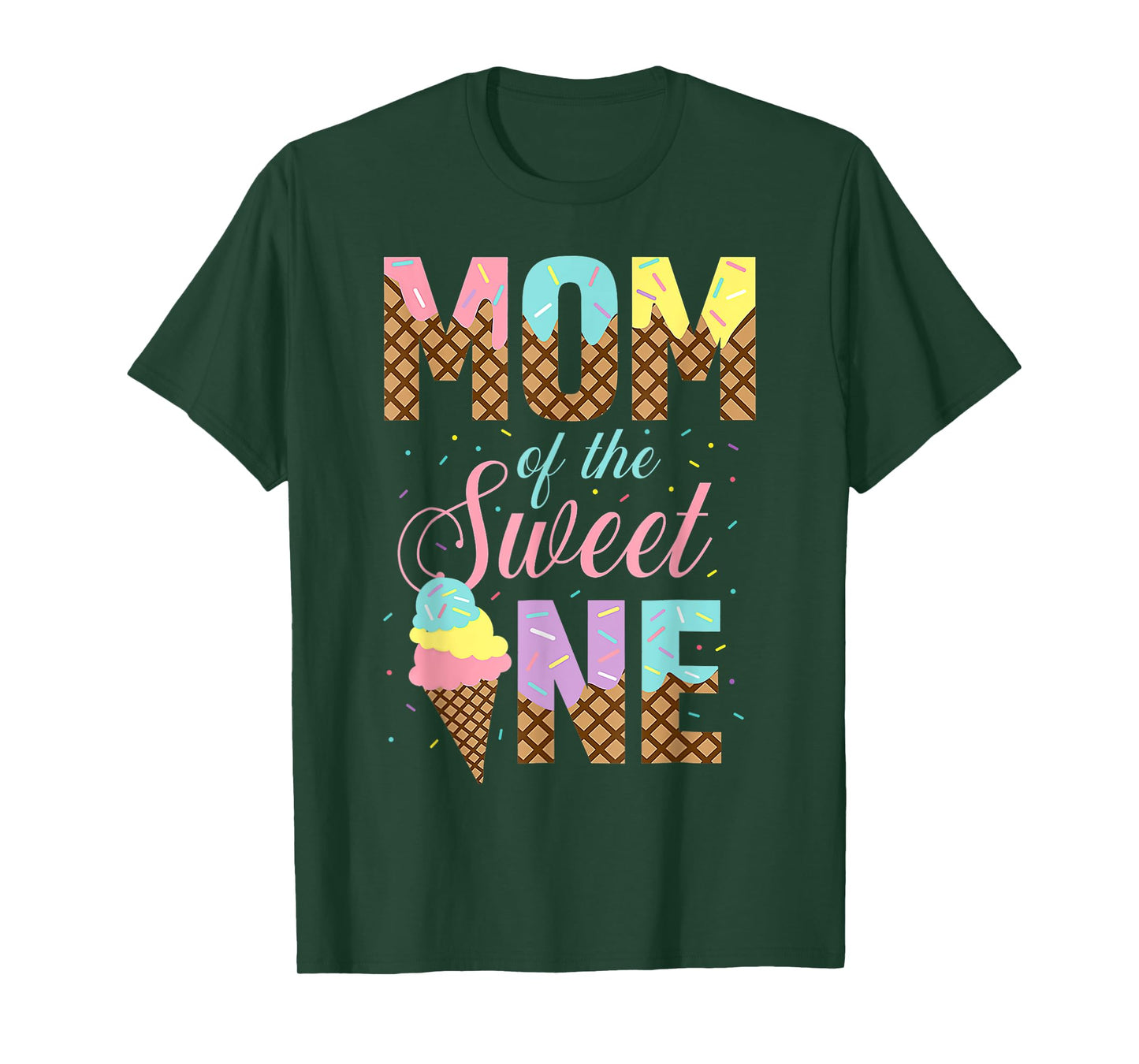 Mom Of The Sweet One Ice Cream 1st First Family Mother's Day T-Shirt