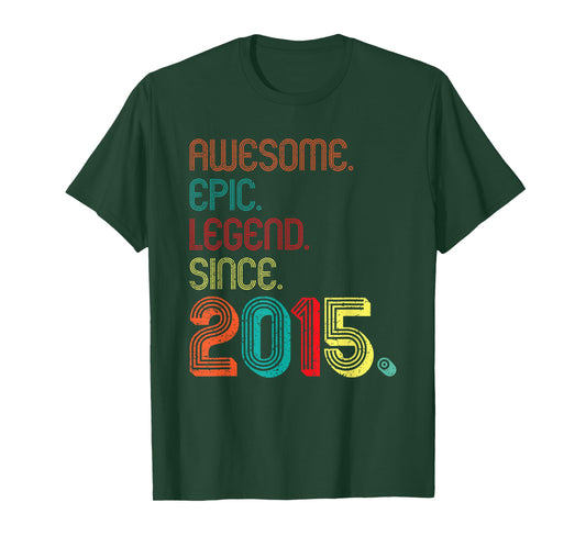 Awesome Epic Legend Since 2015 11 Years Old 11th Birthday T-Shirt