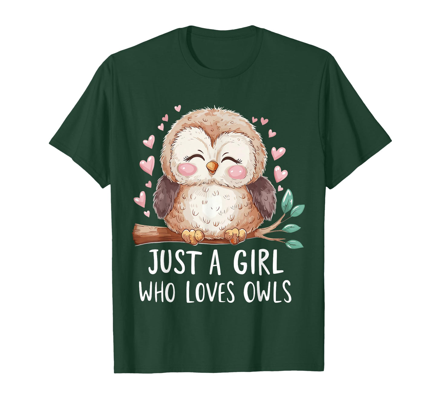 Just a Girl Who Loves Owls Cute Owl T-Shirt