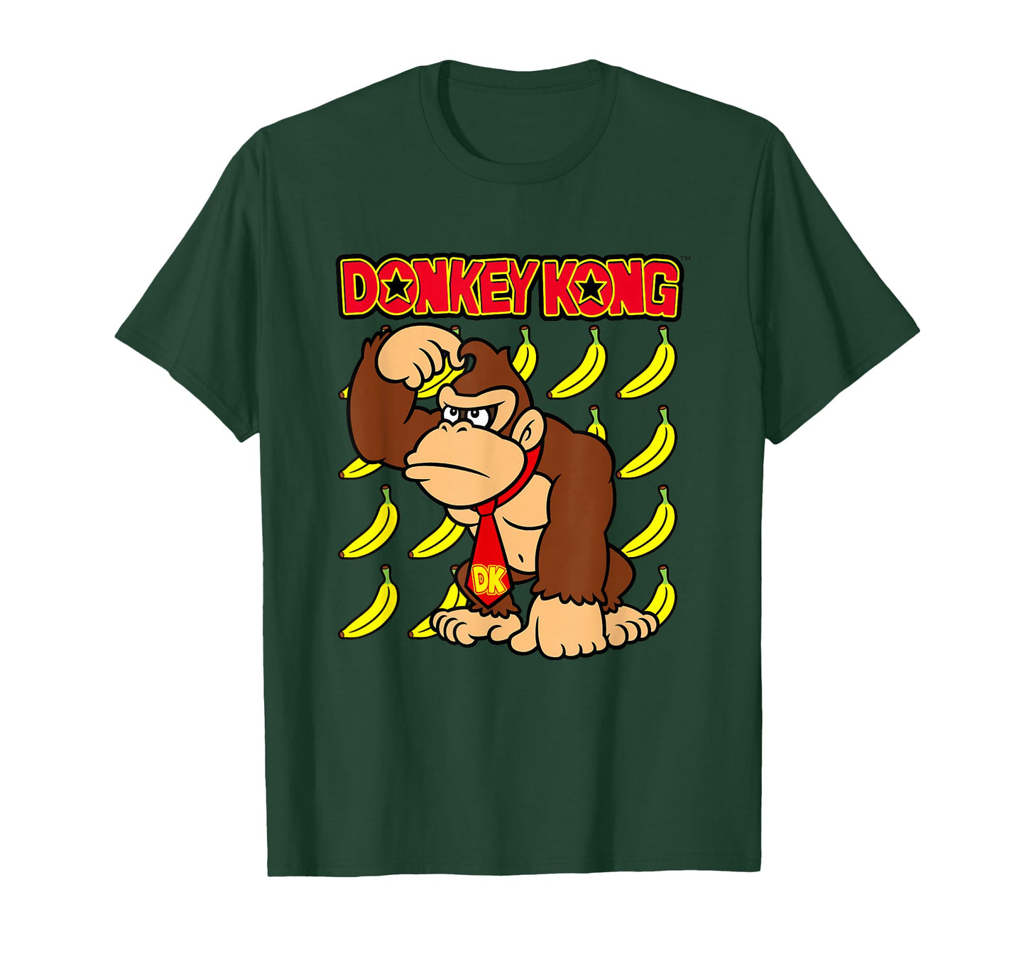 Donkey Kong Ape Thoughts Banana Background T-Shirt