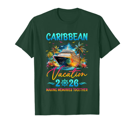 Caribbean Family Vacation 2026 Matching Group Summer T-Shirt