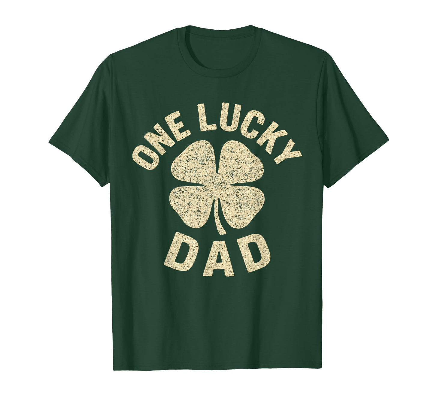 One Lucky Dad St Patricks Day Funny Vintage Papa Father Men T-Shirt