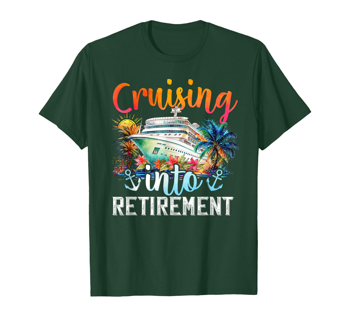 Cruising Into Retirement Hello Retirement 2024 Men Women T-Shirt
