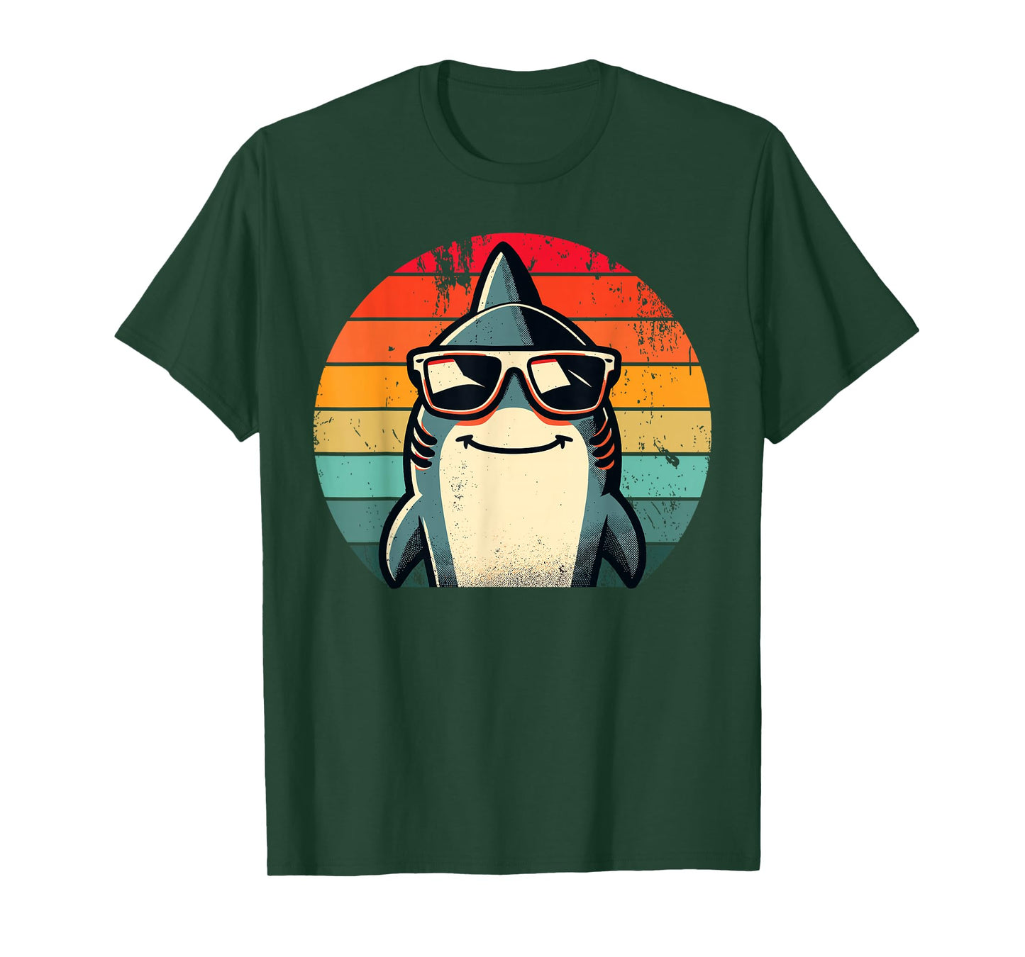 Cool Retro Shark in Sunglasses 70s 80s 90s Funny Shark T-Shirt