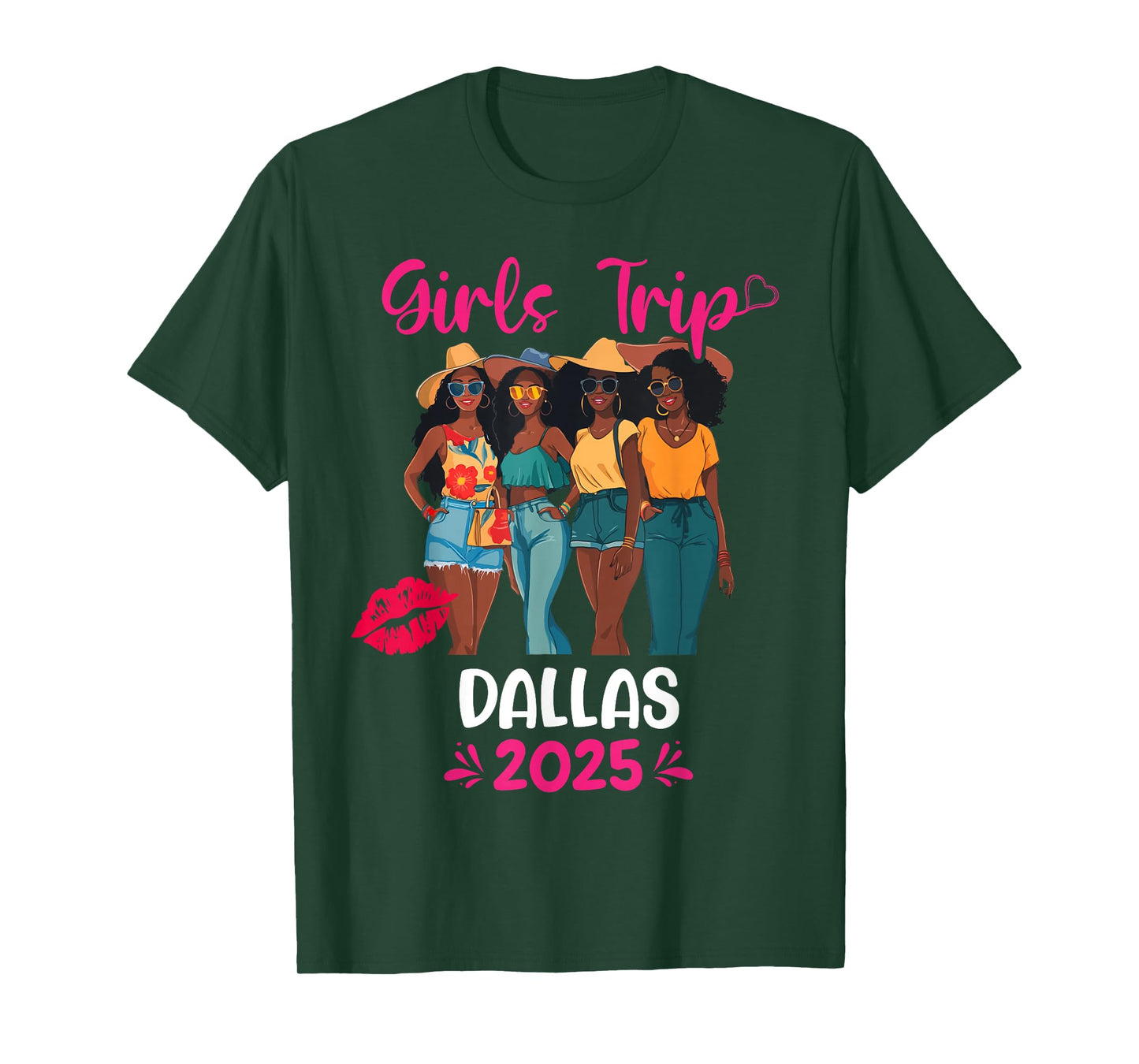 Black Girls Trip Dallas 2025 Vacation Matching T-Shirt