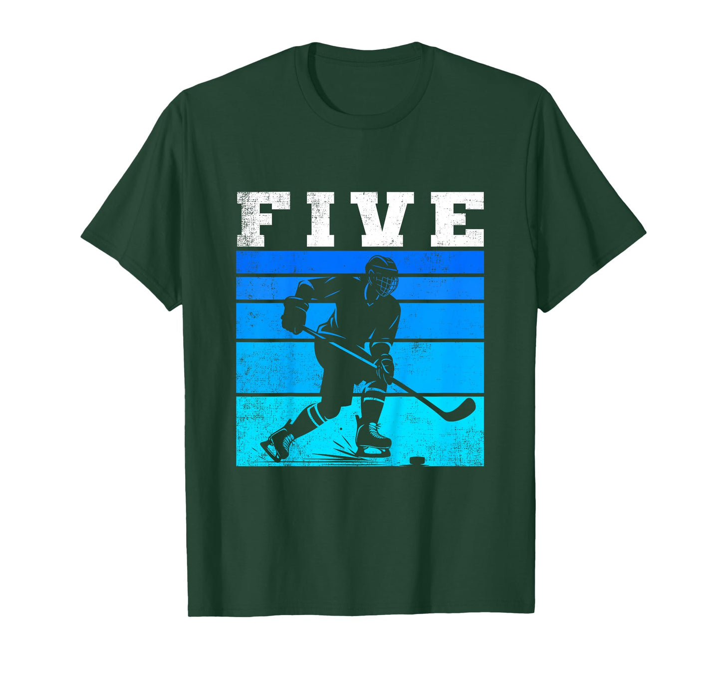 Kids 5th Birthday Ice Hockey Boy & Gil Five Hockey Birthday Party T-Shirt