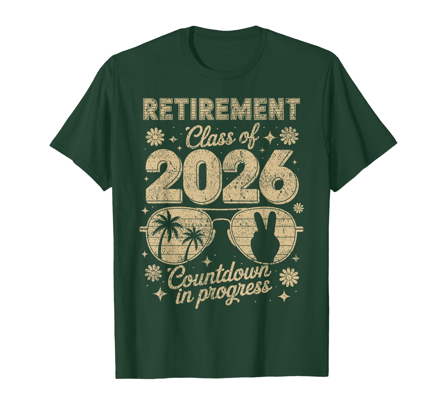 Funny Retirement Class of 2026 Countdown in Progress Teacher T-Shirt