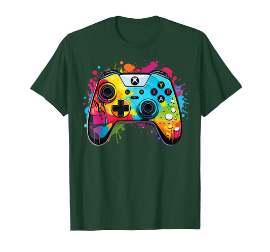 Video Game Player Boys Kids Gaming Controller Graphics Theme T-Shirt