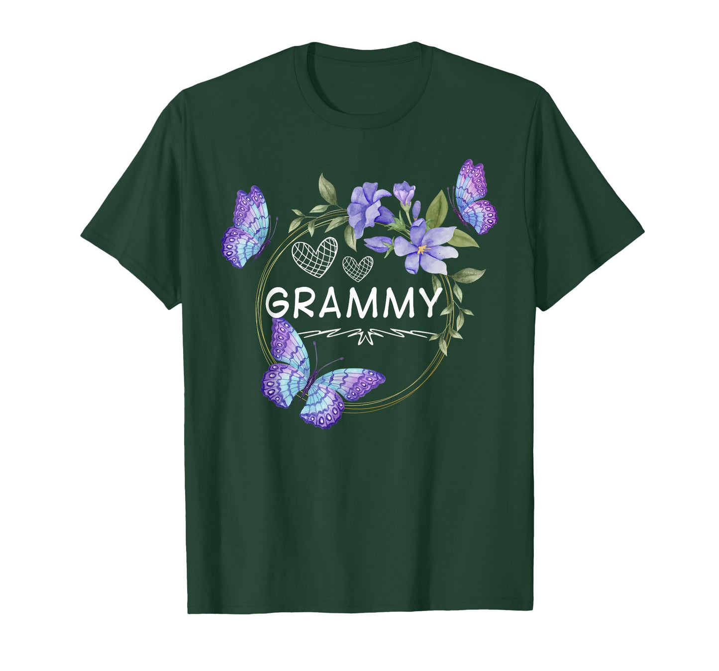Grammy shirt For Women with butterflies Mother's Day T-Shirt