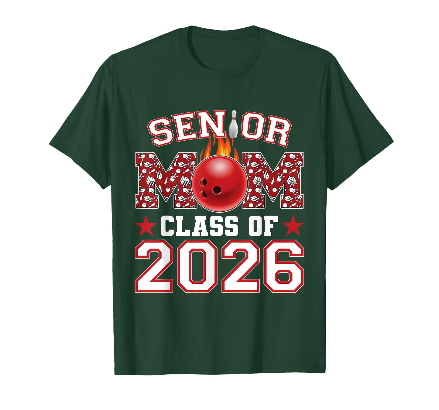 Senior Bowling Mom 2026 Senior Mom Class of 2026 T-Shirt
