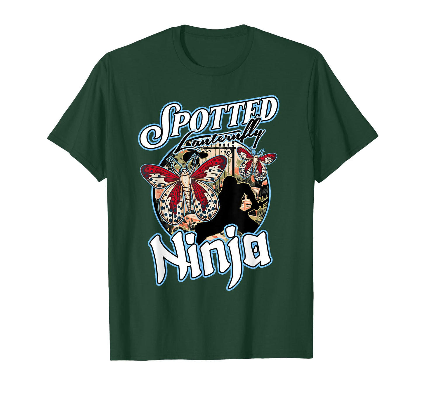 Spotted Lanternfly Trap Ninja Warrior Assassin Lantern Fly T-Shirt