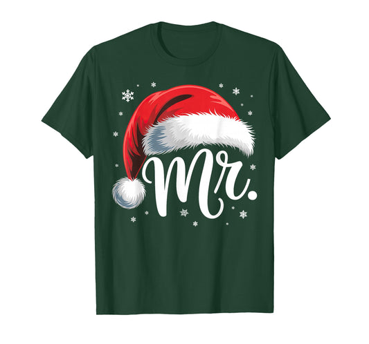 Mr and Mrs Claus Couples Matching T-Shirt