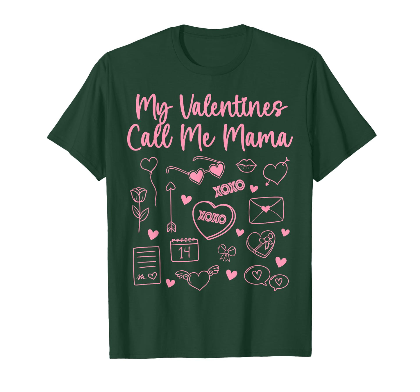 My Valentines Call Me Mama for Mom Mommy Valentines Day 2026 T-Shirt