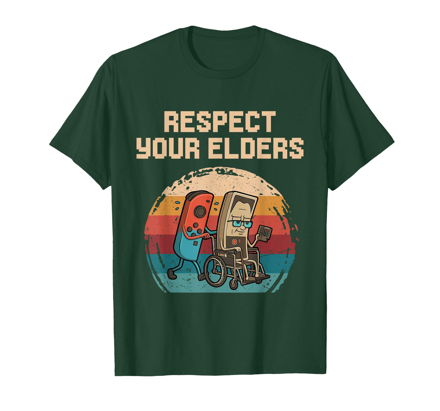 Respect Your Elders Gaming Control Retro Vintage Video Game T-Shirt