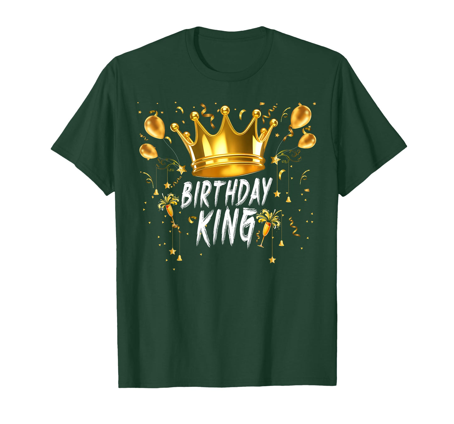Birthday King Crown Funny Birthday Party Balloon Men Boy T-Shirt