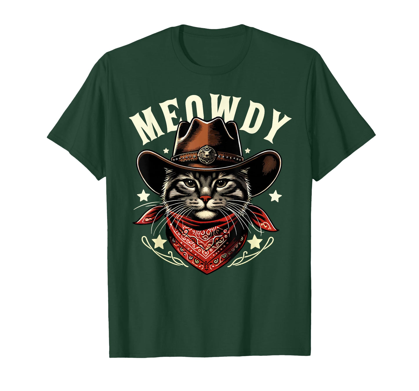Cat Cowboy Funny Mashup Meowdy Western Country Music Cat T-Shirt