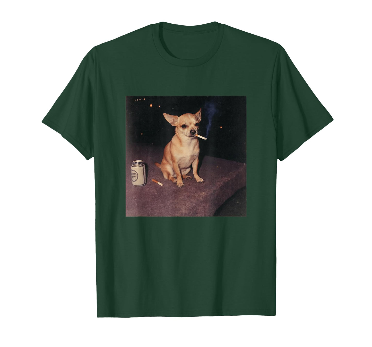 Funny Smoking Chihuahua Cigarette Beer Gen Z T-Shirt