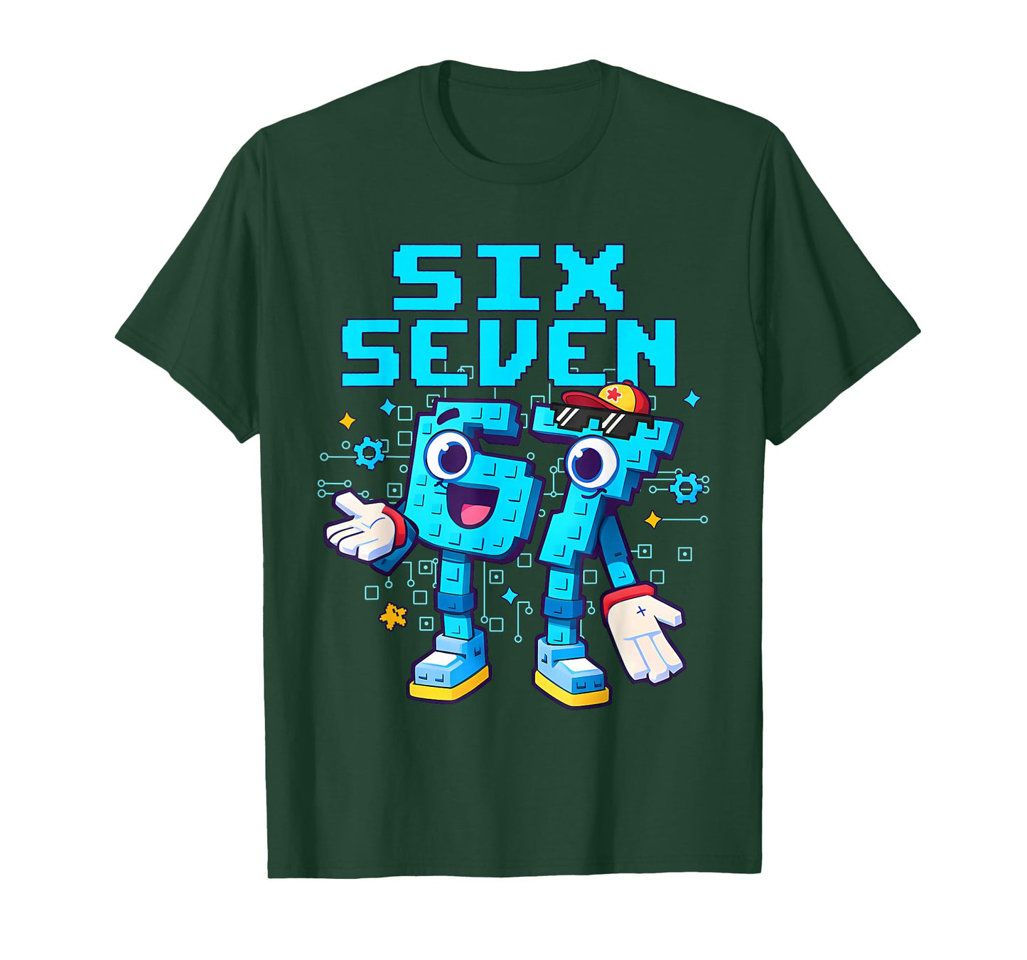 67 Six Seven 6-7 - Funny Italian Brainrot Kids Gaming Meme T-Shirt