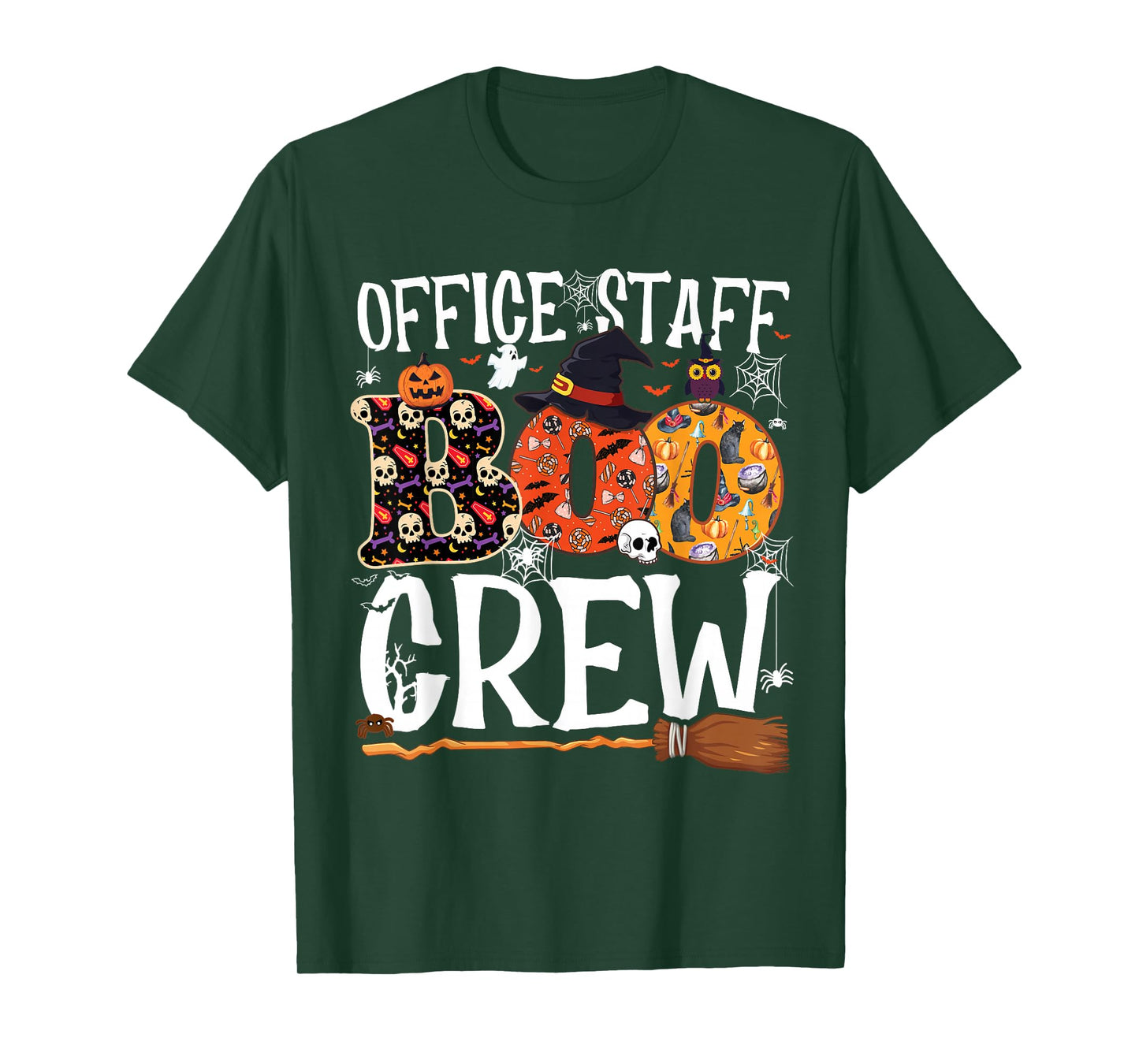 Office Staff Boo Crew Funny Halloween Matching Costume T-Shirt