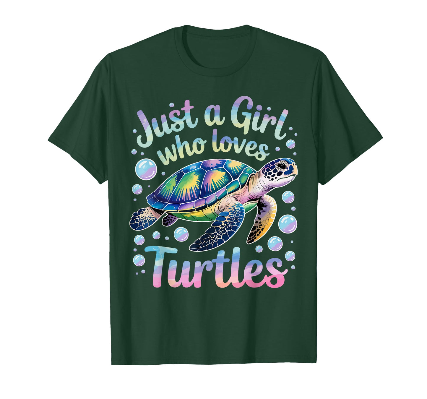 Just a Girl Who Loves Turtles Ocean Animal Gifts for Girls T-Shirt