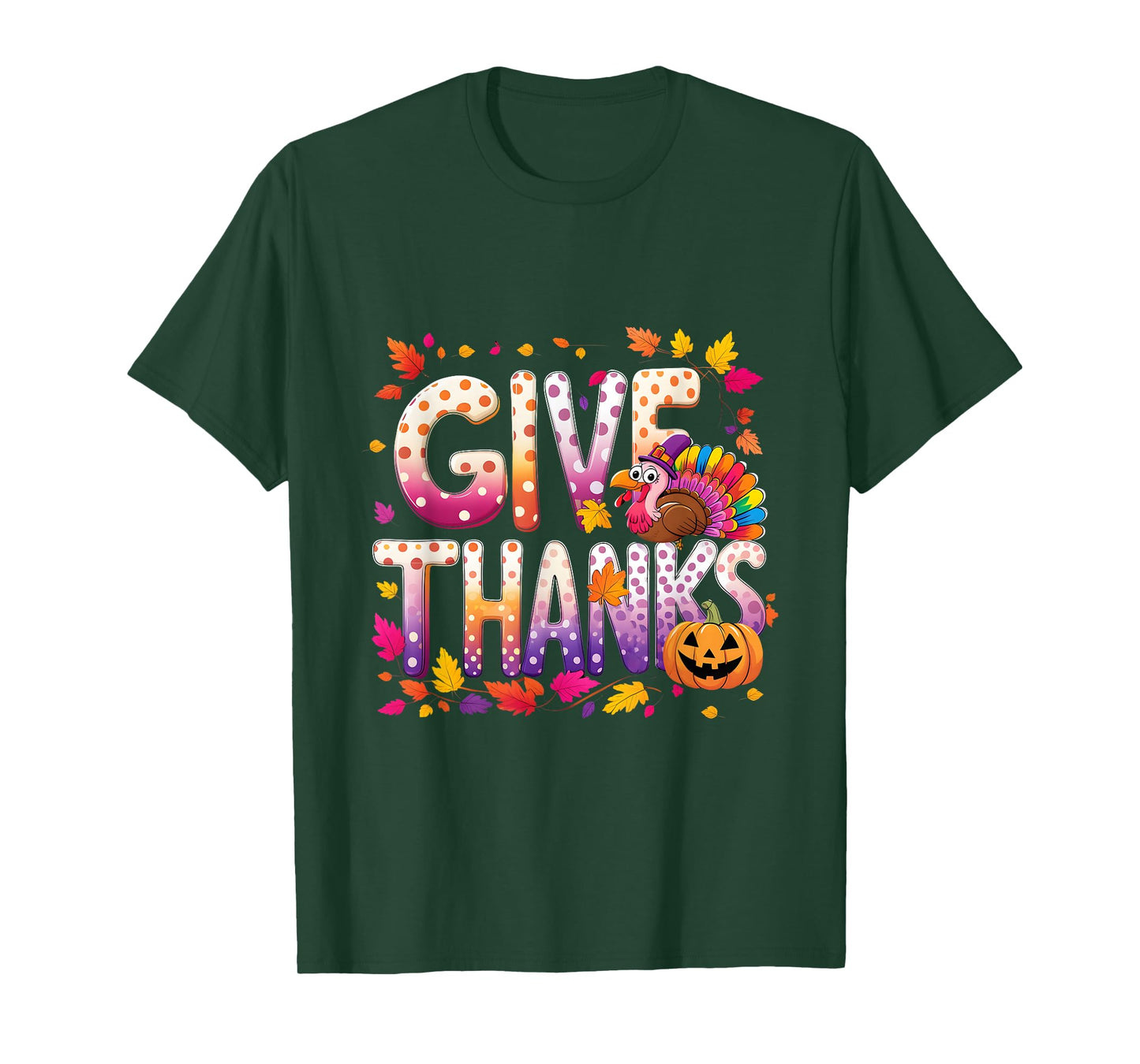 Cute Mama Mom Thankful Turkey Give Thanks Grandma T-Shirt