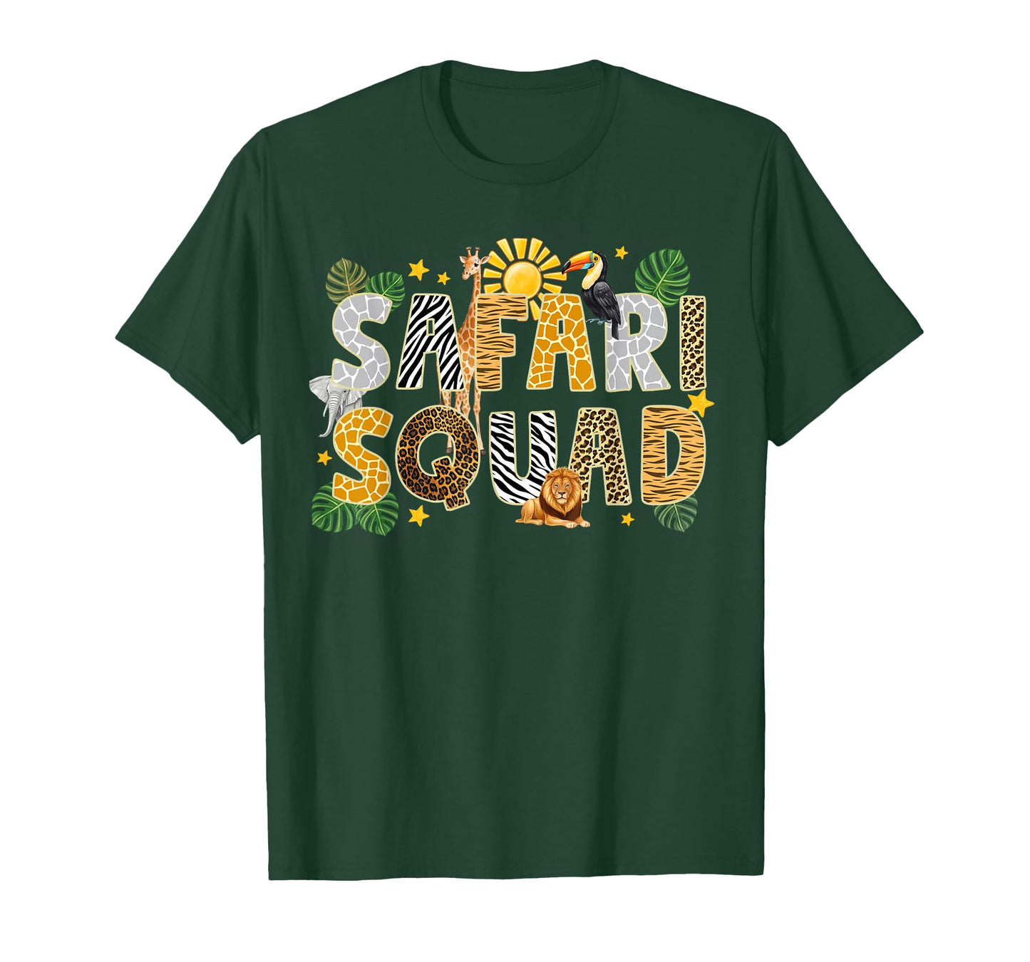 Safari Squad Zoo Jungle Animal Birthday Family Matching T-Shirt