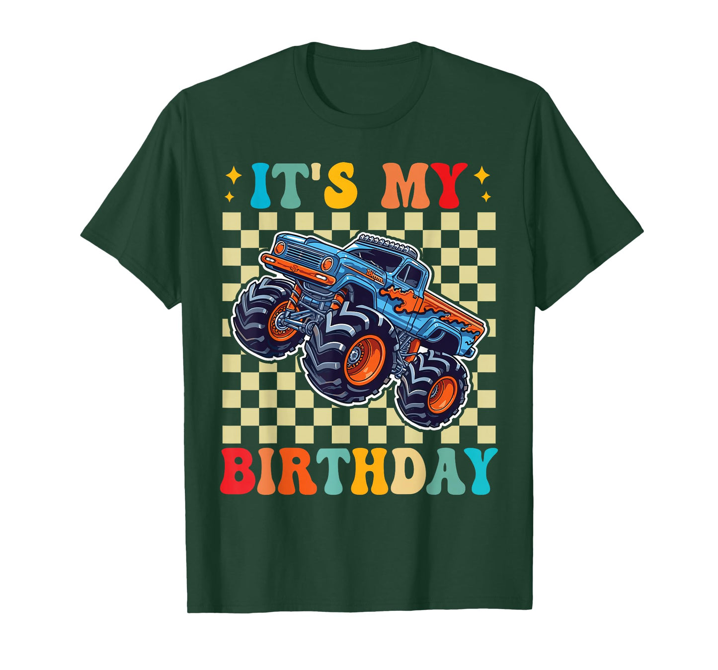 It's My Birthday Monster Truck Car Gifts Birthday Boys T-Shirt