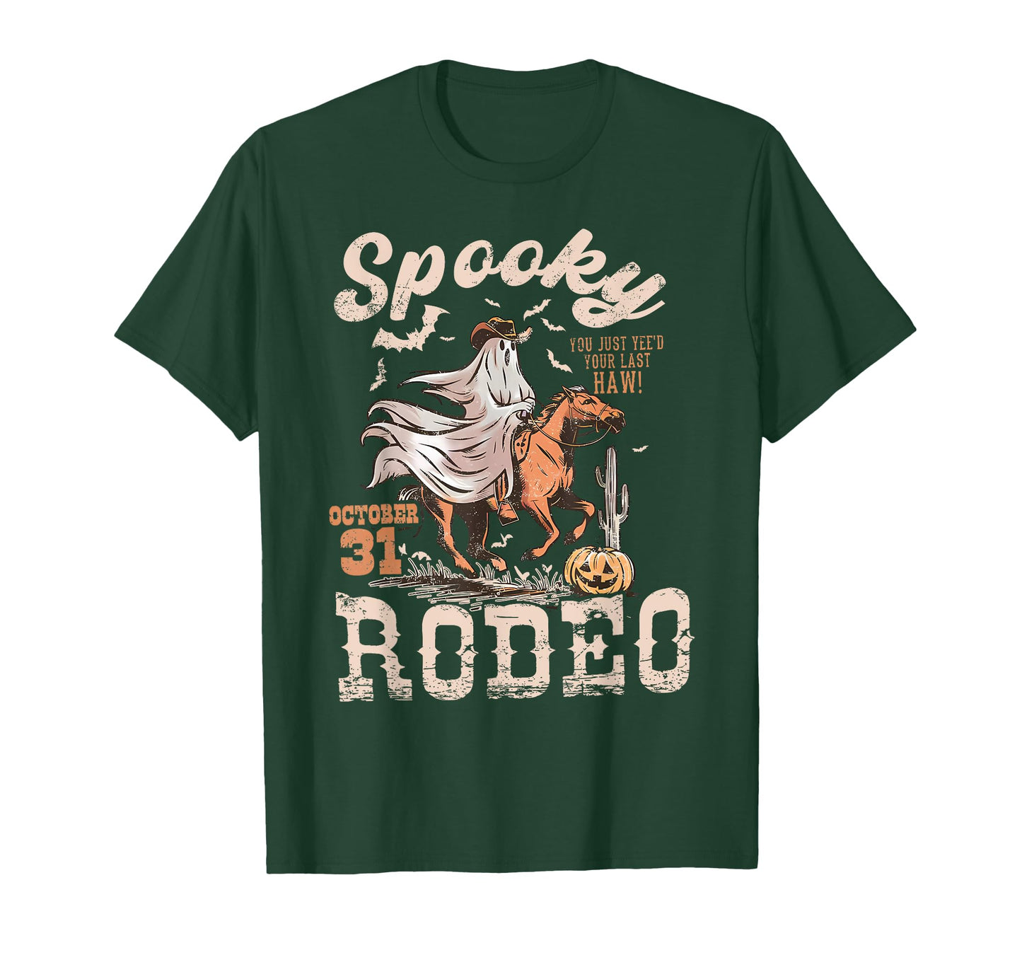 Vintage Halloween Spooky Western Rodeo Cowgirl Men Women T-Shirt