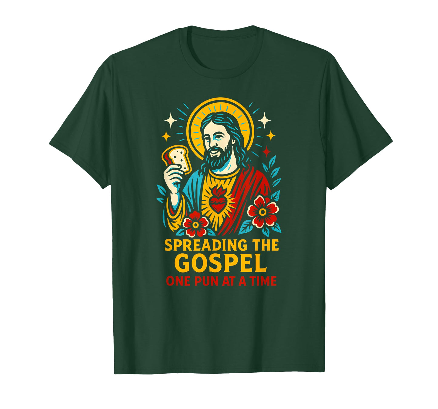 Jesus Puns Spreading Gospel Cool Mens Christian Faith T-Shirt