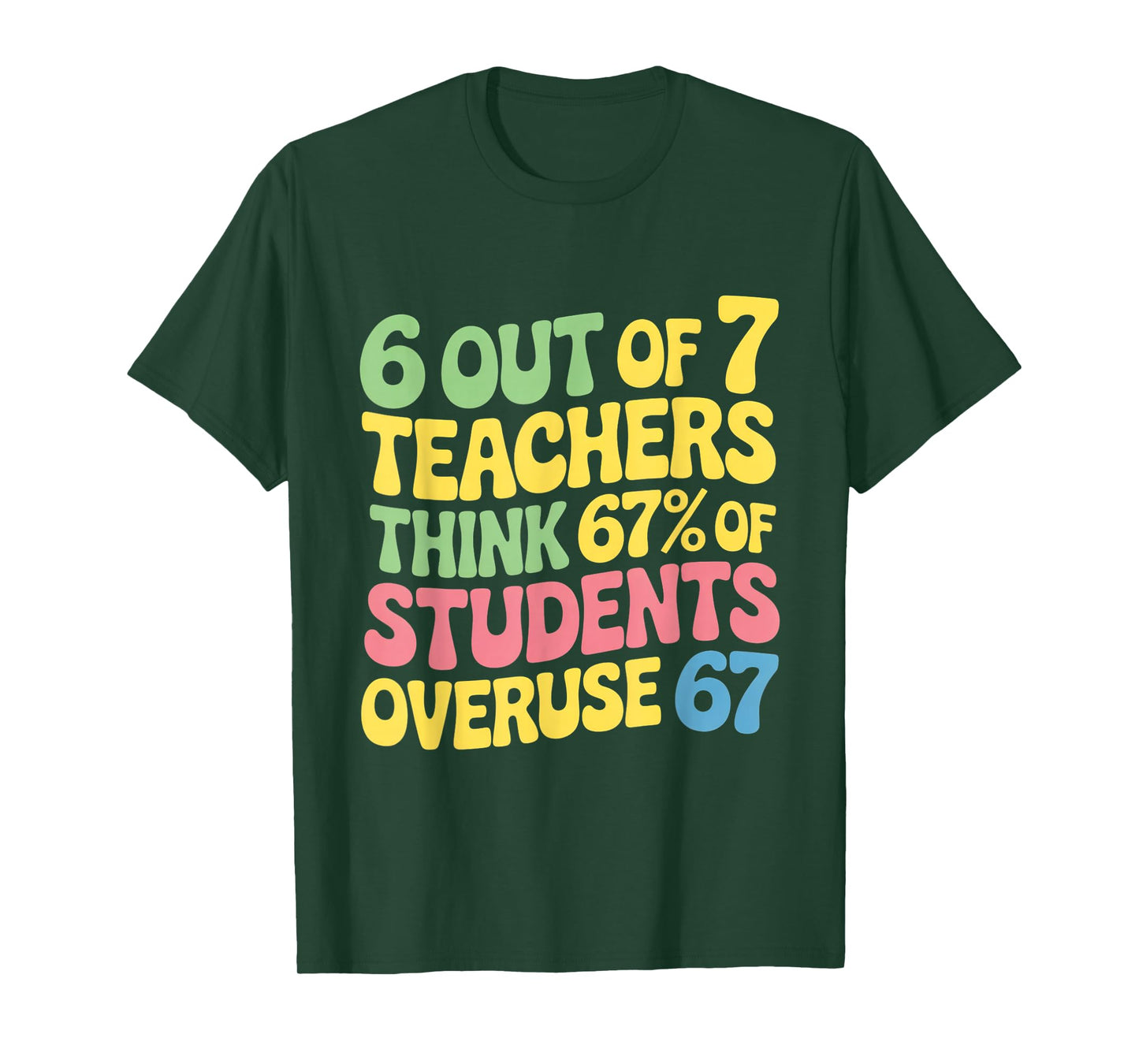 Teacher Funny Overuse 67 Teacher T-Shirt