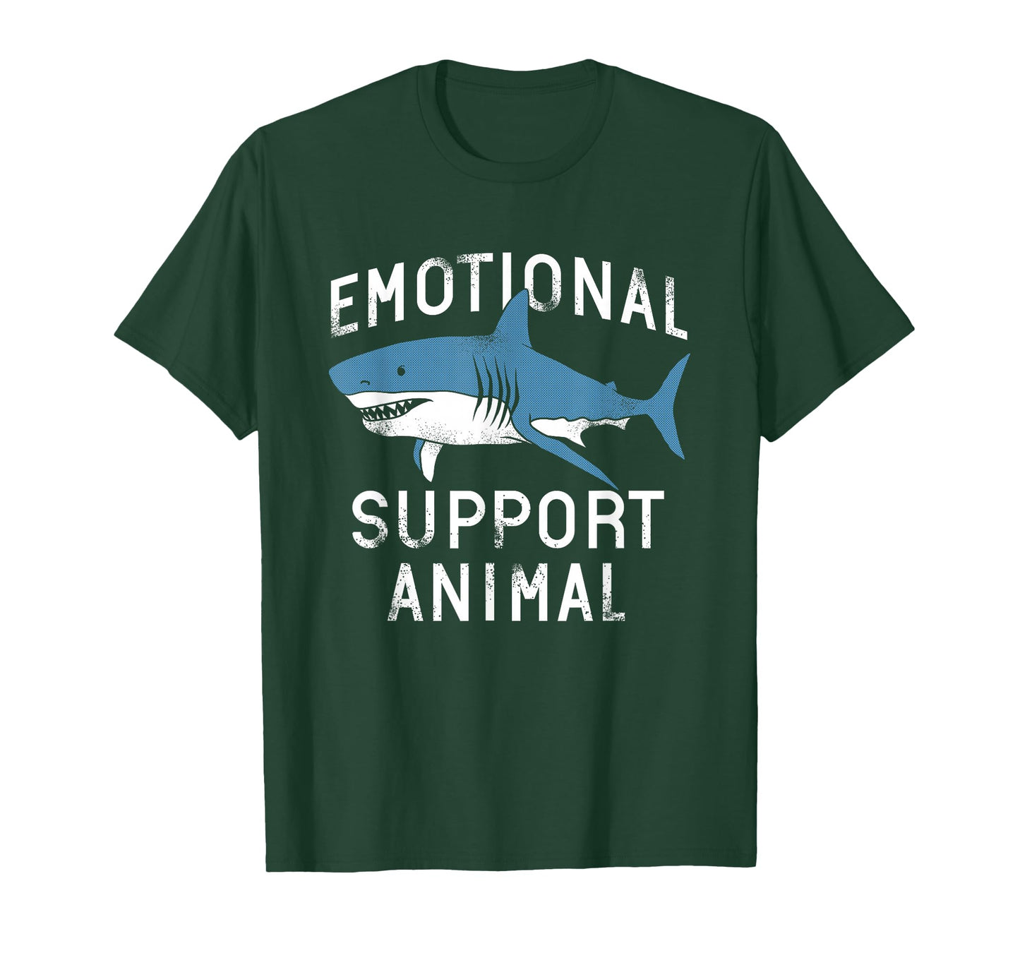 Emotional Support Animal Funny Scary Shark Pun Humor Shark T-Shirt