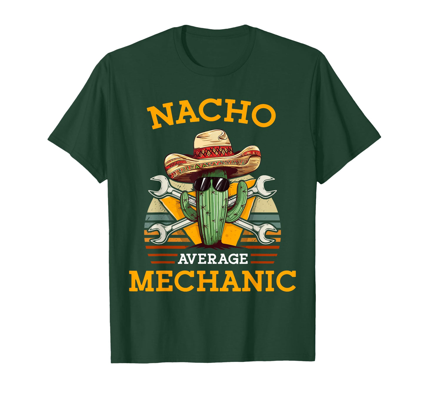 Nacho Average Mechanic Funny Mexican Auto Repairman Vintage T-Shirt